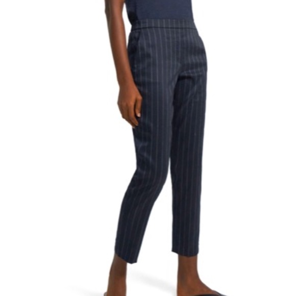 Theory Pants - Theory Cropped Pinstripe Pant